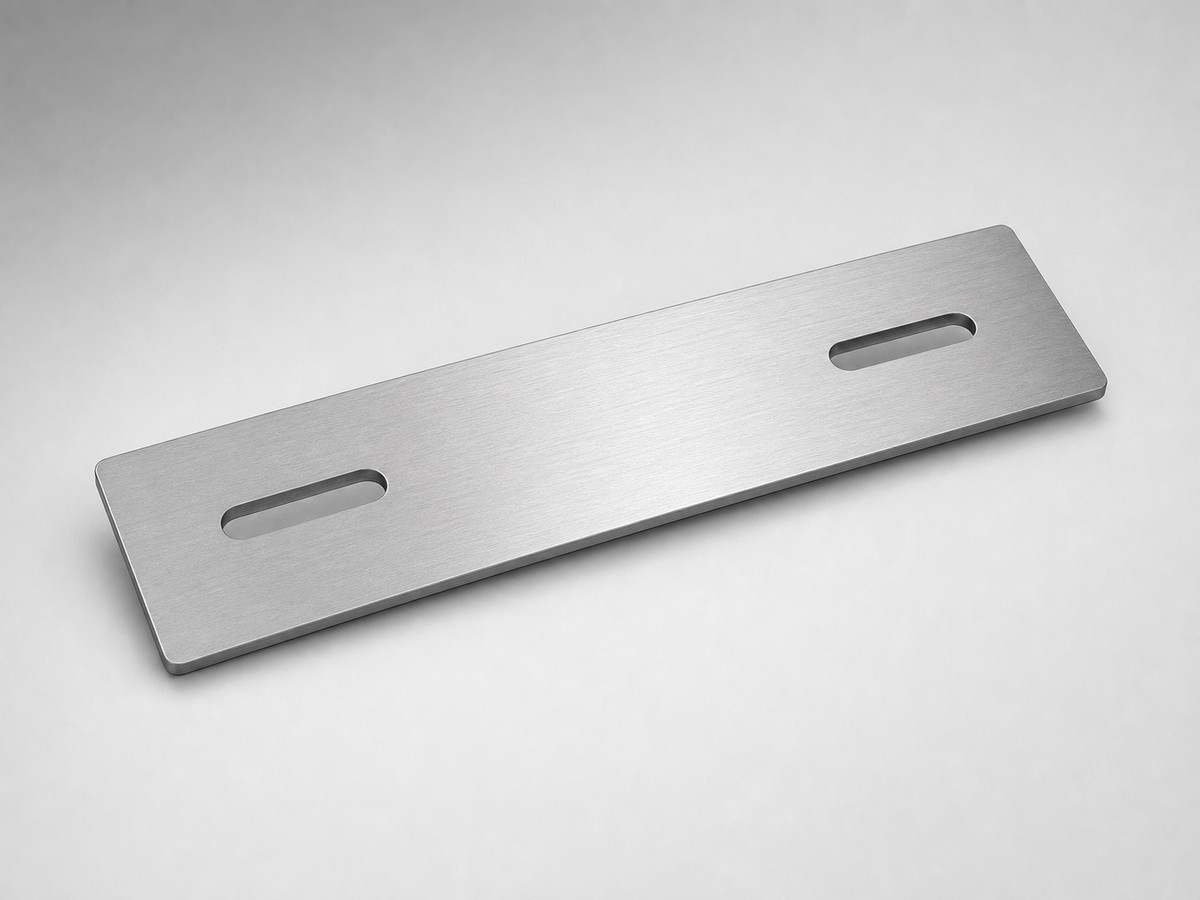 Stainless steel laser-cut strap part